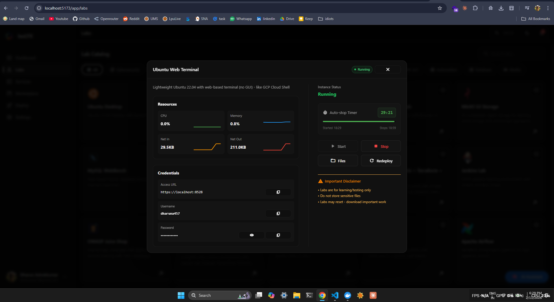 lpu labs — resource monitoring dashboard
